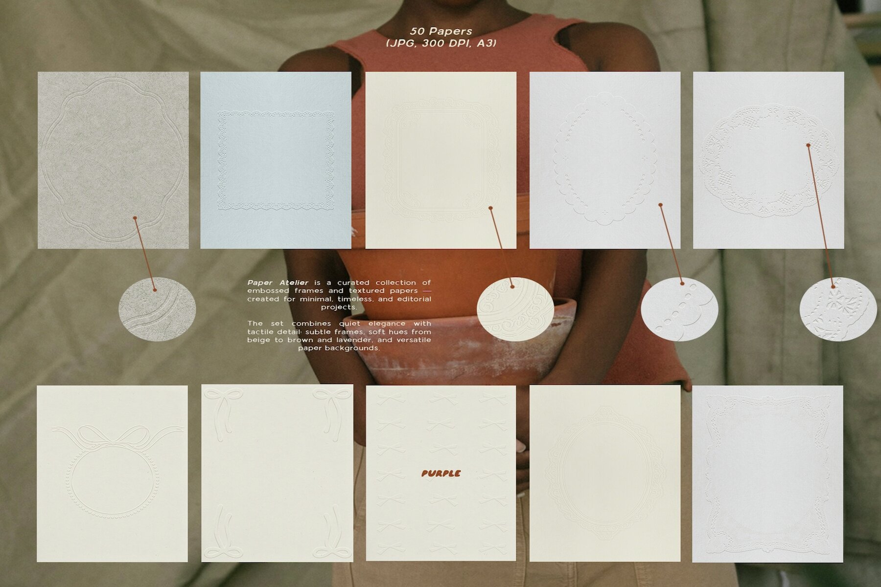 Embossed Papers   Frames 10