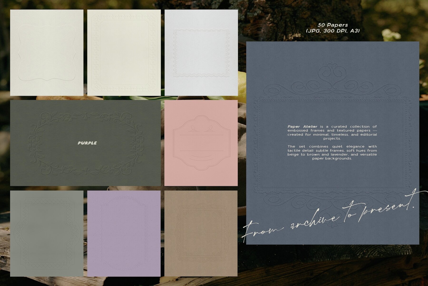 Embossed Papers   Frames 12