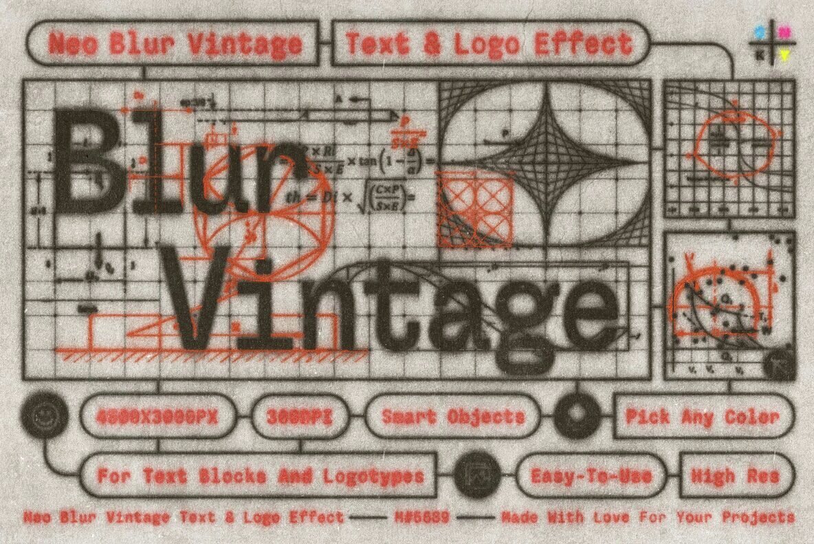 Neo Blur Vintage Text and Logo Effect 1