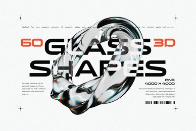 Liquid Glass 3D Shapes