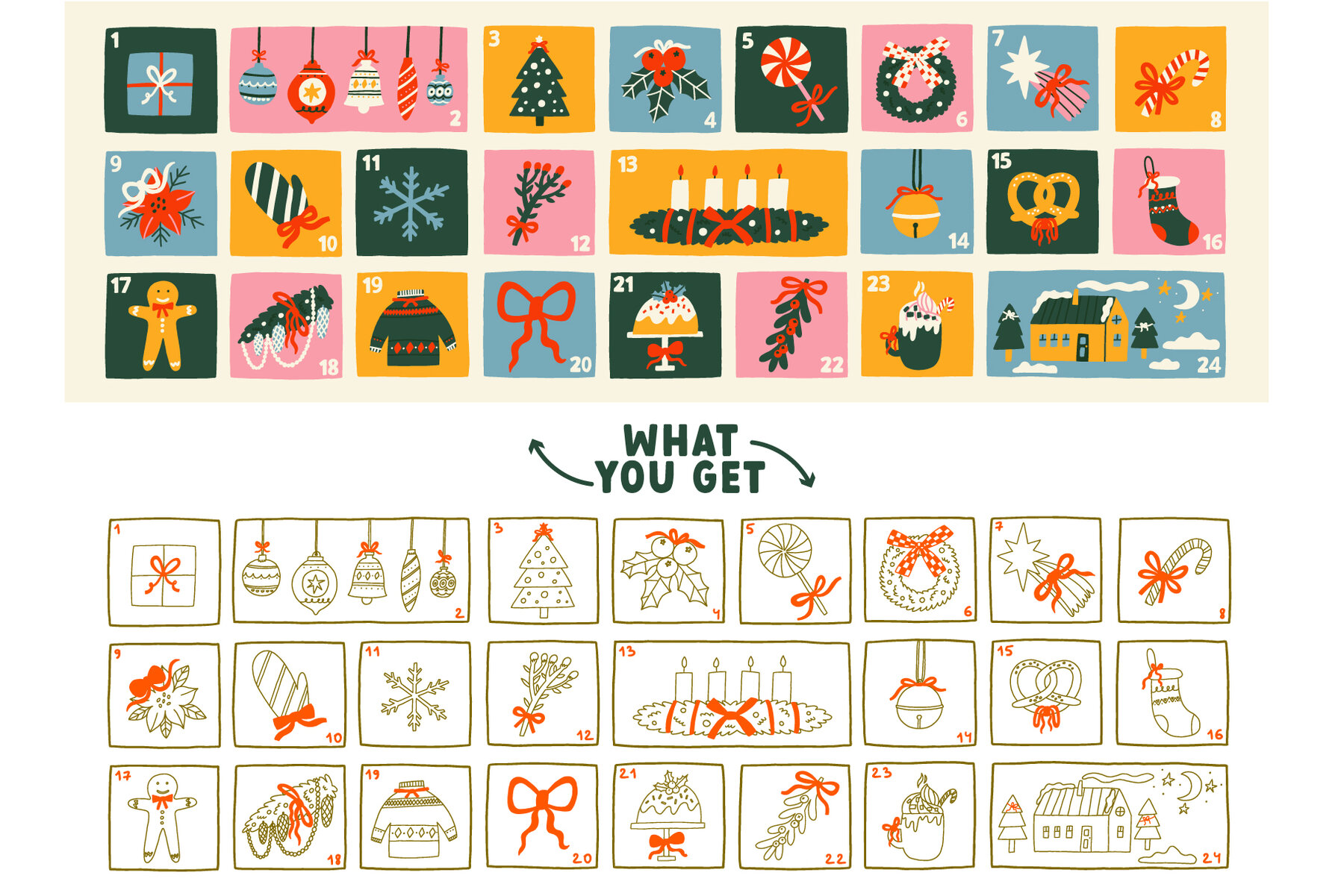 Christmas Advent Calendar Elements 5