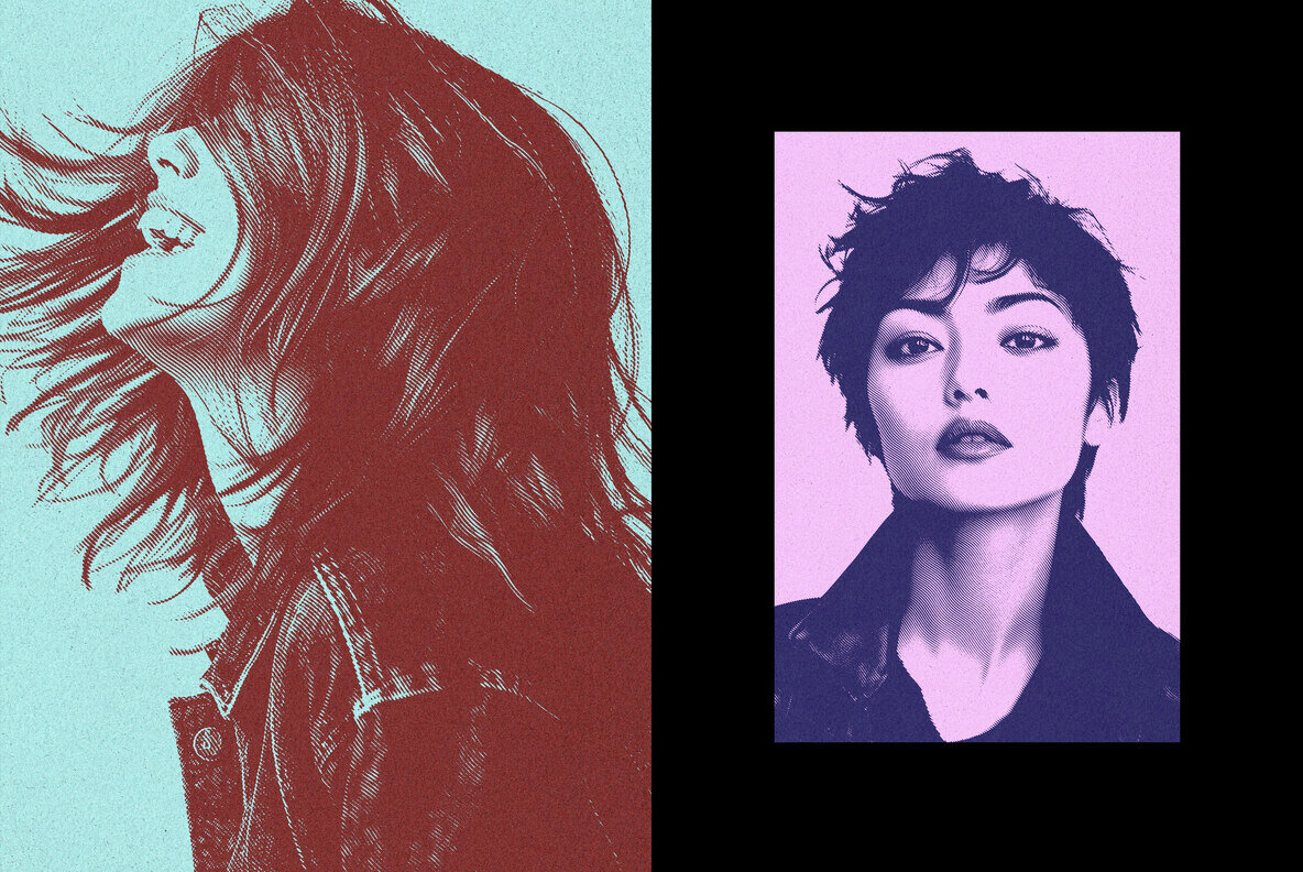 Engraved Line Photo Effect 5