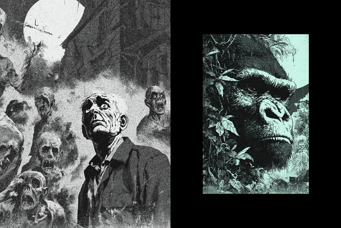 Retro Grunge Print Effect 6