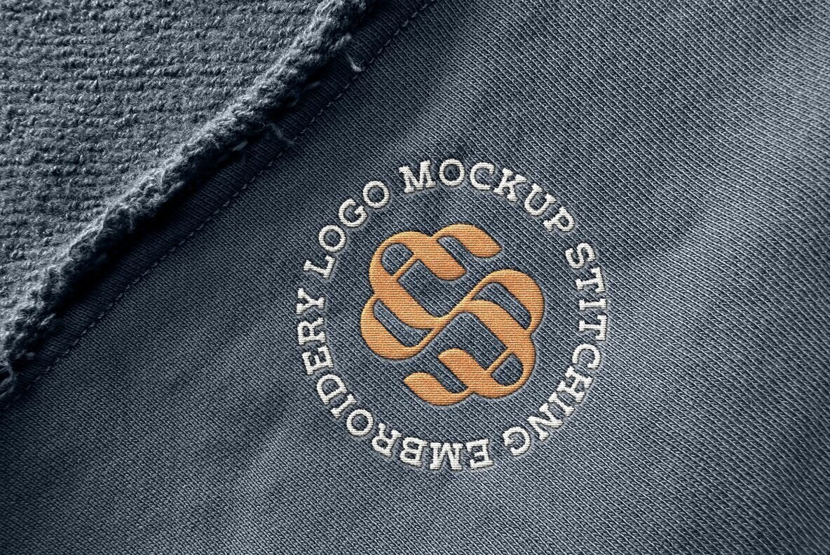 Stitching Embroidery Logo Mockup 1