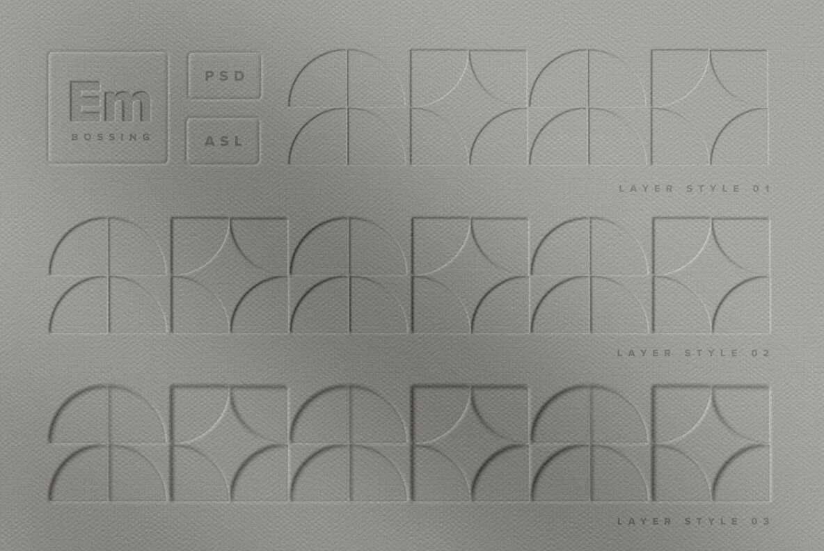 Letterpress Effect Mockup and Styles 6