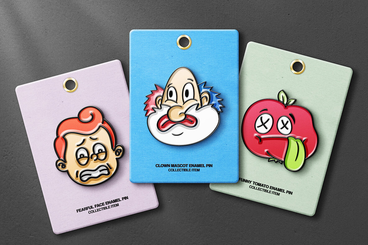 Enamel Pin Mockups 4