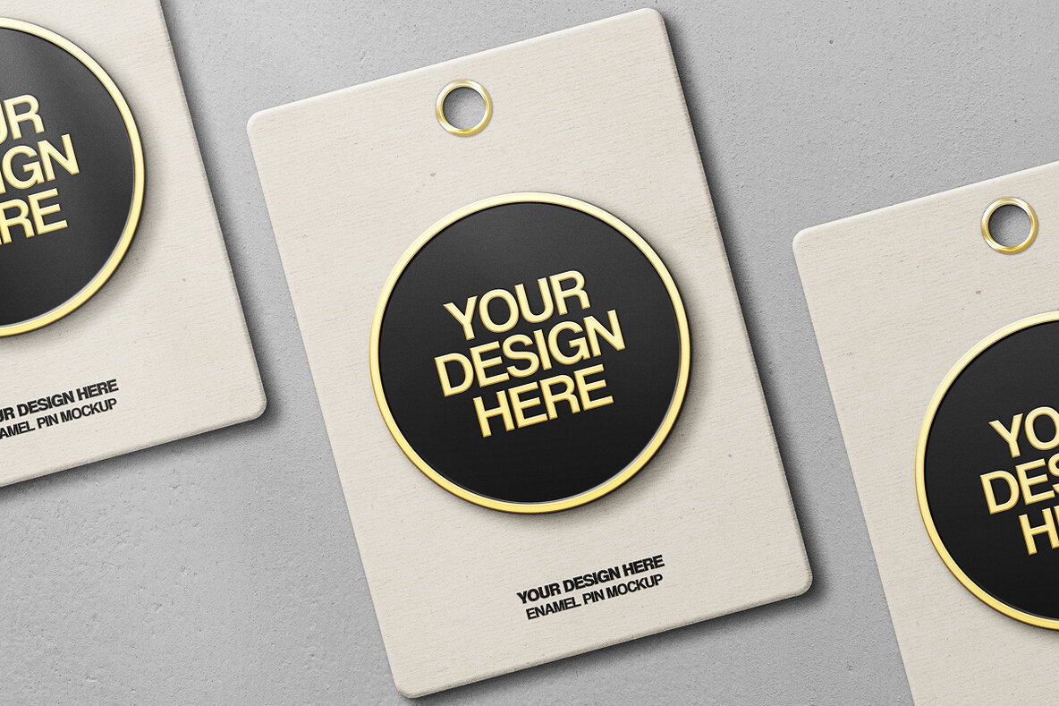 Enamel Pin Mockups 5