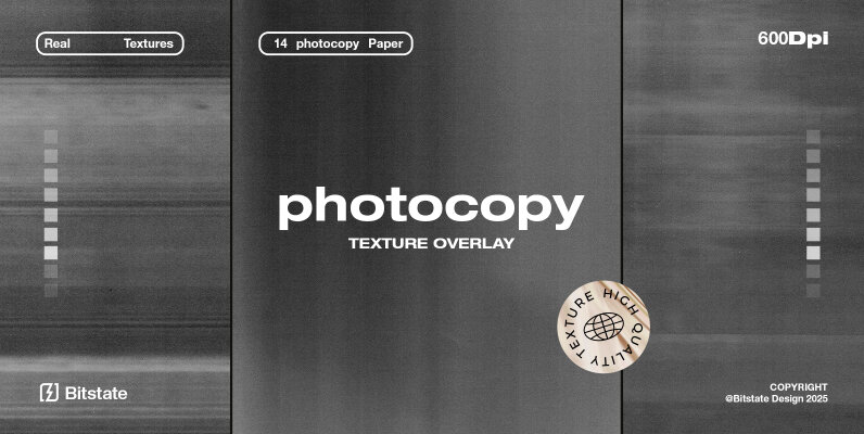 Photocopy Paper Texture Overlays