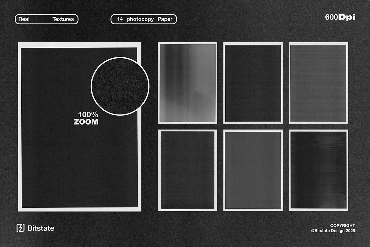 Photocopy Paper Texture Overlays 2