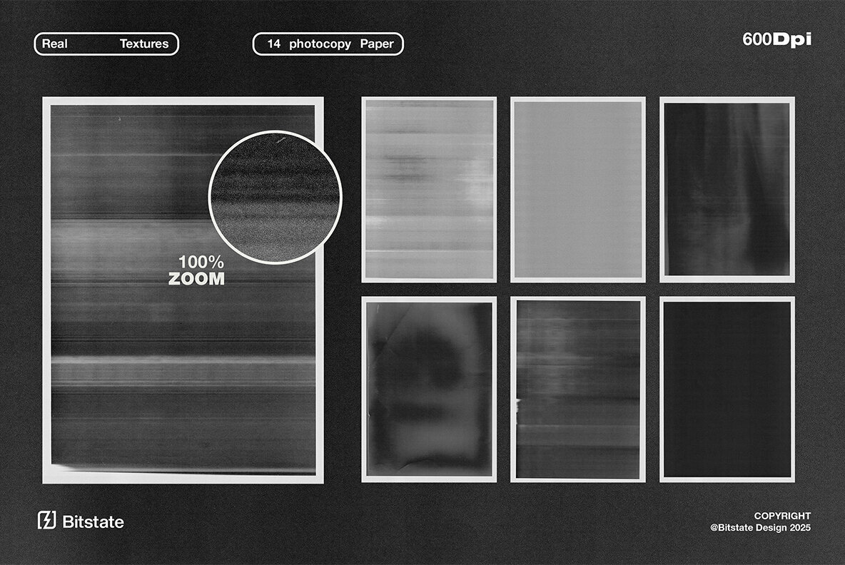 Photocopy Paper Texture Overlays 3