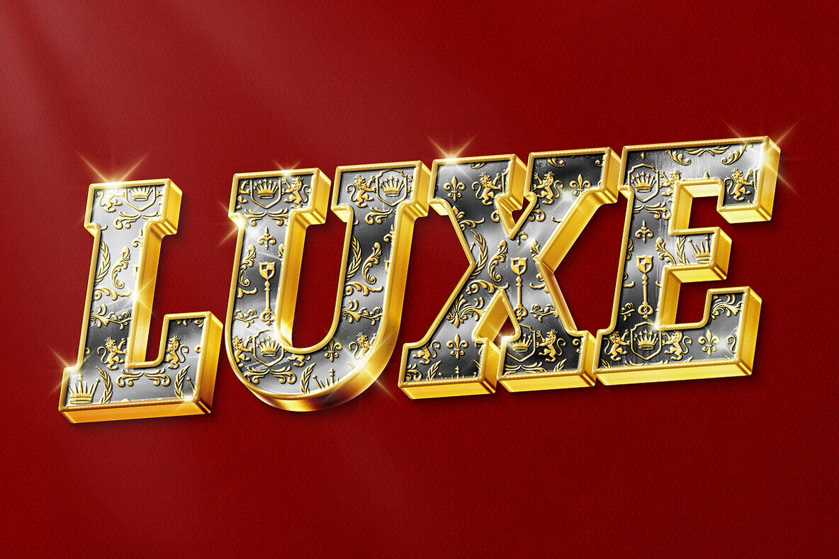Rich Gold Text Effect   Premium Ornamental Metal PSD Template 2