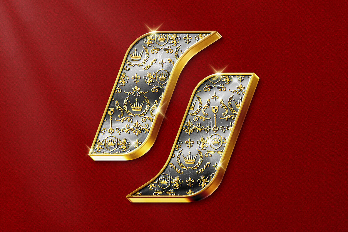 Rich Gold Text Effect   Premium Ornamental Metal PSD Template 3