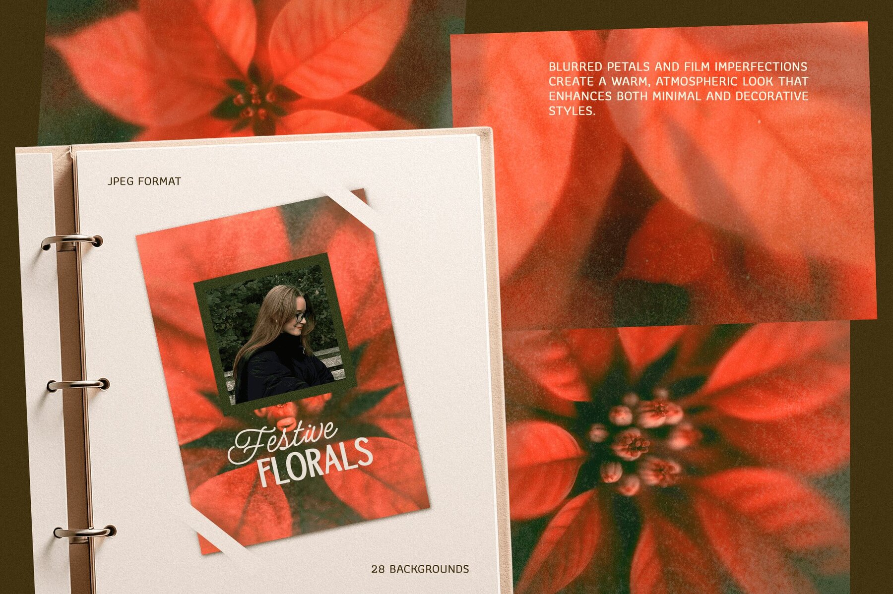 Christmas Poinsettia   Soft Floral backgrounds 5