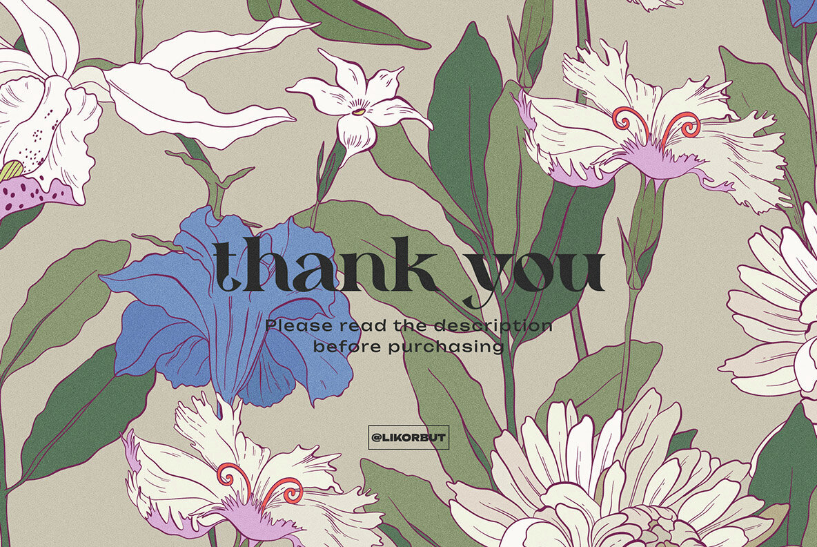 Tulle Soft Botanical Floral Pattern 3