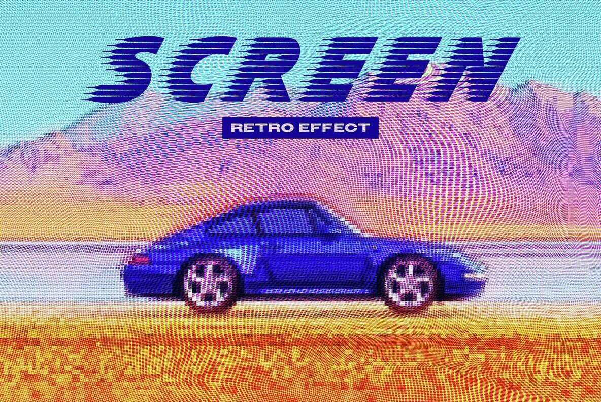 Pixelated Screen Photo Effect 1