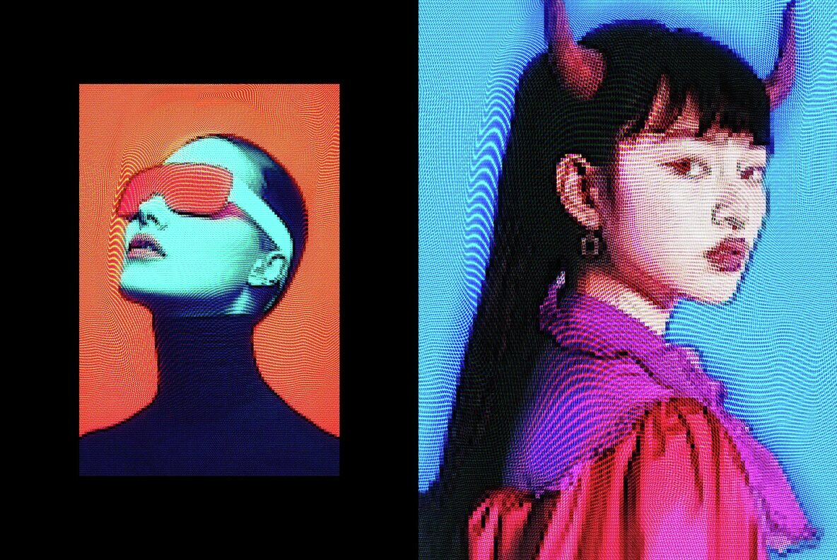 Pixelated Screen Photo Effect 4