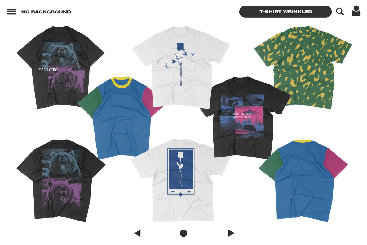 T shirt Wrinkled Mockup 2