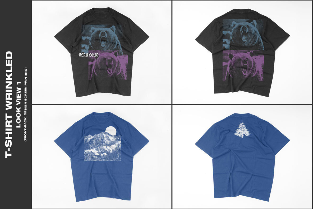 T shirt Wrinkled Mockup 3