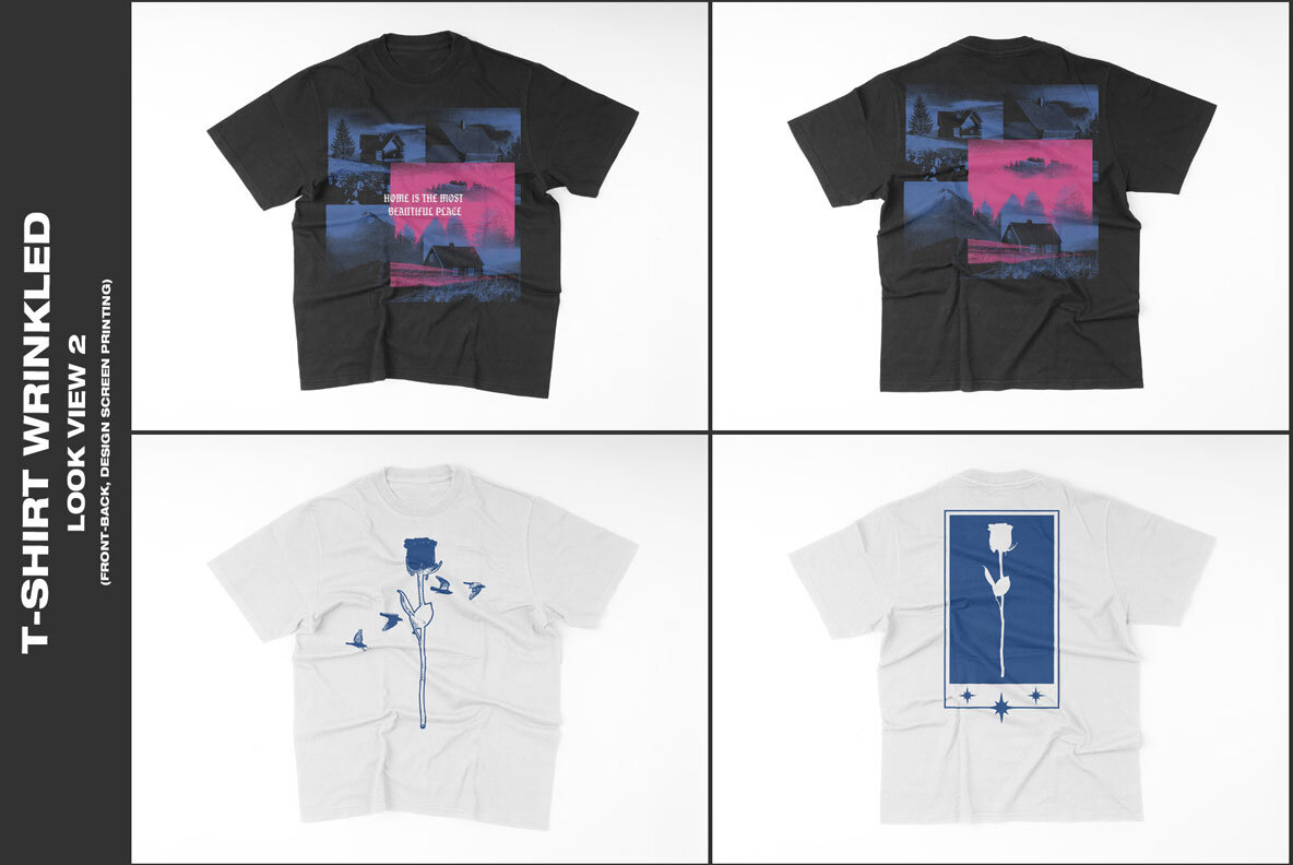 T shirt Wrinkled Mockup 4