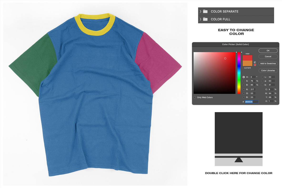 T shirt Wrinkled Mockup 9