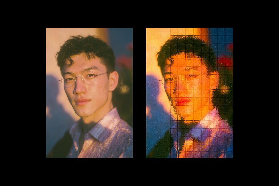 Pattern Glass Photo Effect 4