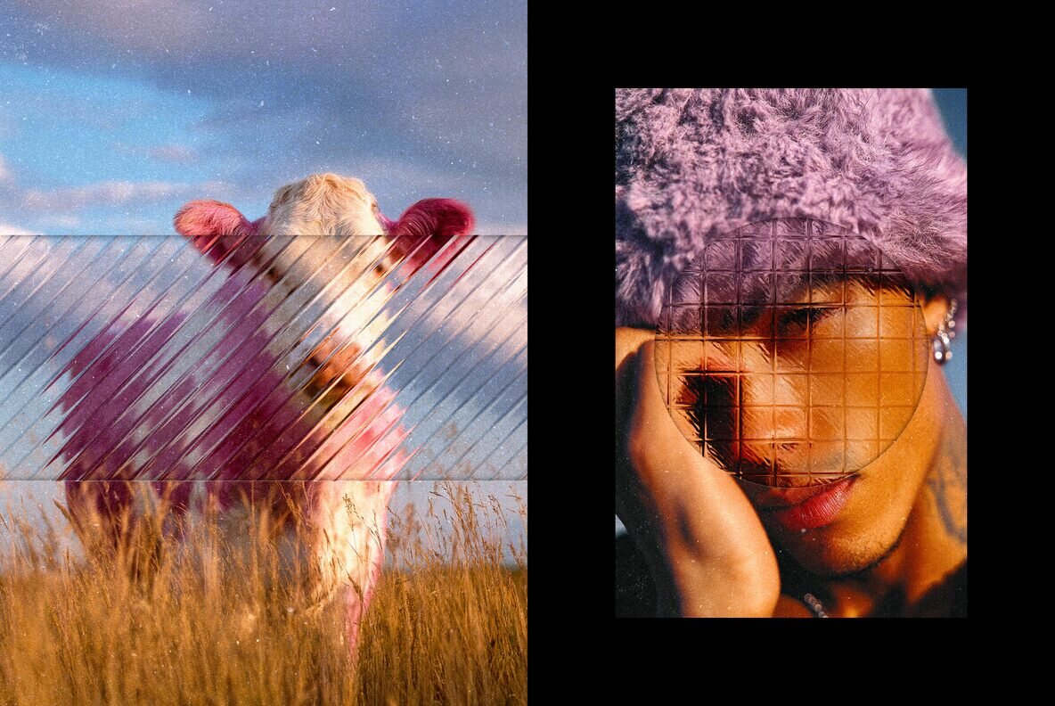 Pattern Glass Photo Effect 8