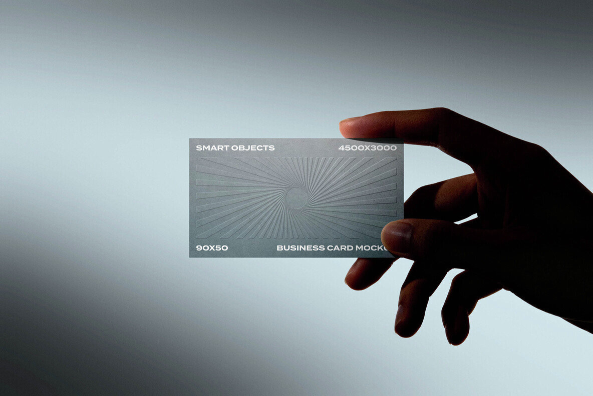 Business Card in Hand Mockup 1