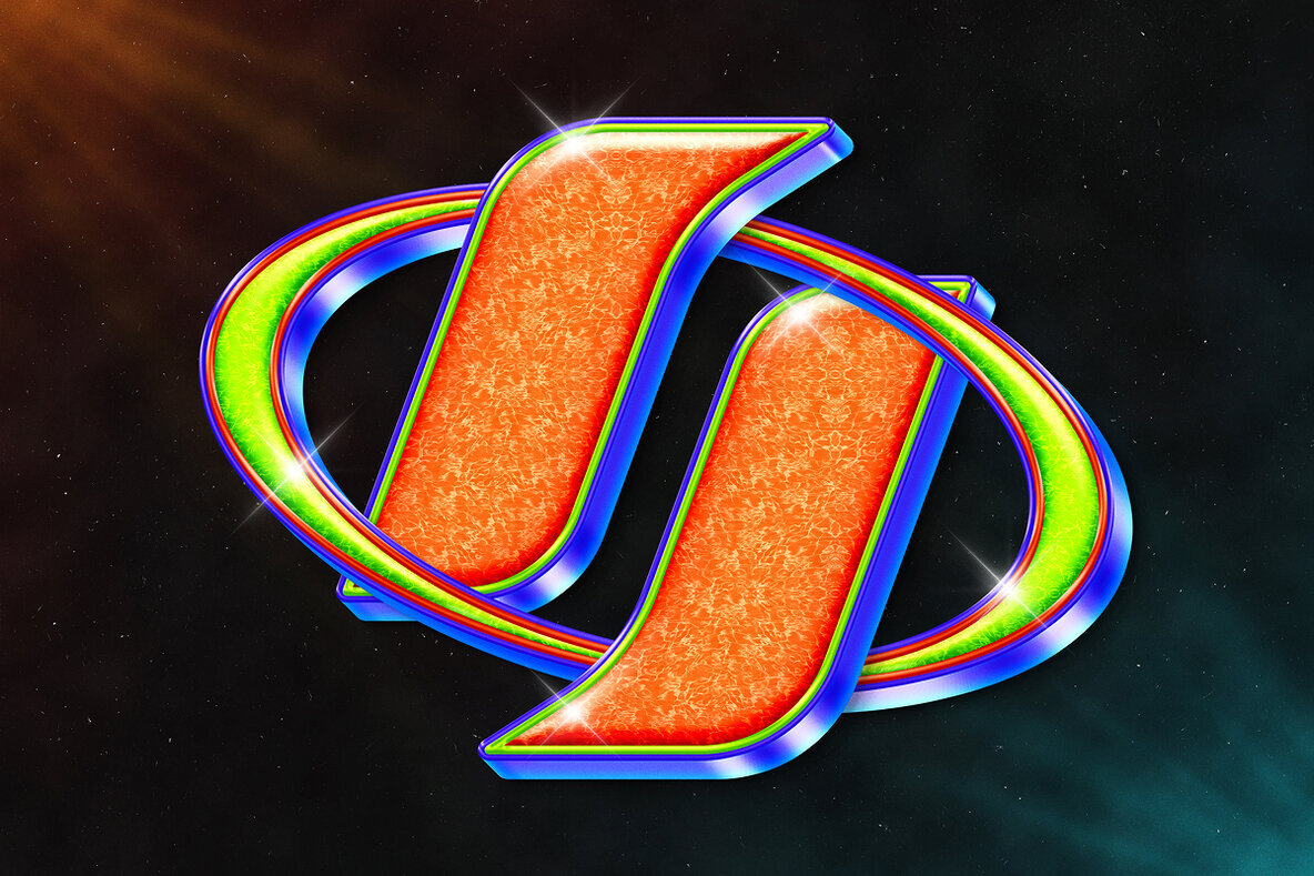 Vibrant Y2K Chrome Text Effect 2