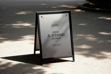 Outdoor A Stand Mockup