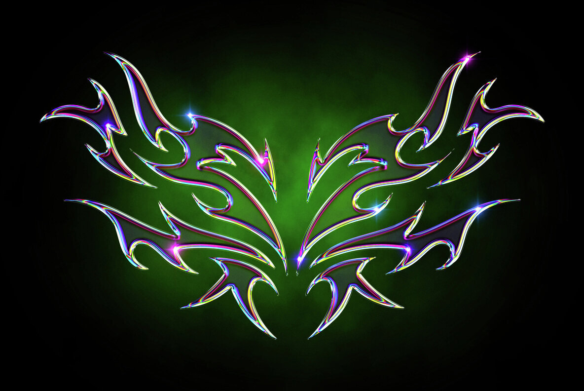 Toxic Spark Chrome Text Effect 2