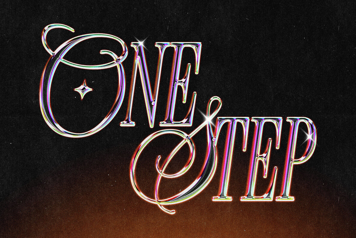 Vivid Retro Style Chrome Effect 2