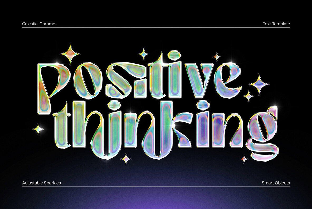 Celestial Chrome Text and Logo Effect 1