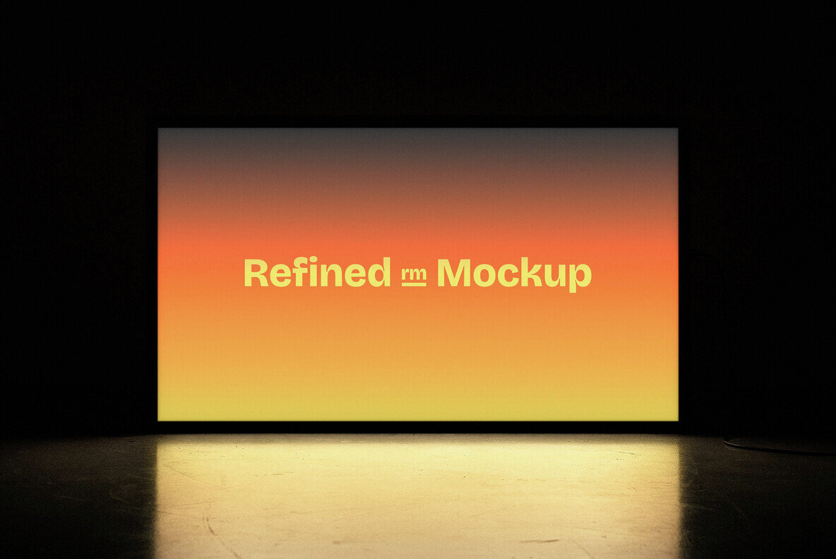 Horizontal Lightbox Screen Mockup 4