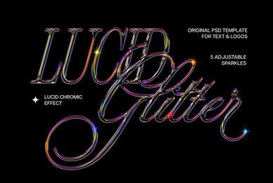 Lucid Glitter Chrome Text and Logo Effect
