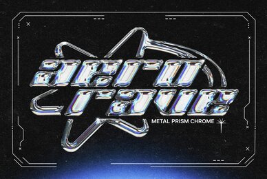 Metal Prism Chrome Text and Logo Effect