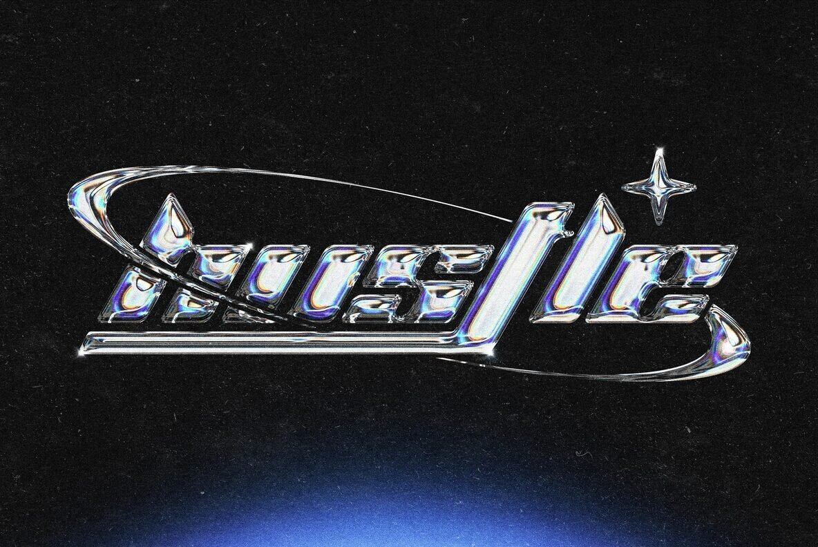 Metal Prism Chrome Text and Logo Effect 3