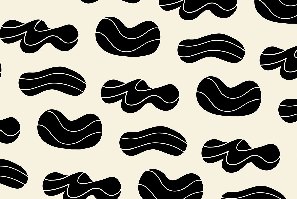 Abstract Linocut Shapes Clipart Bundle 6