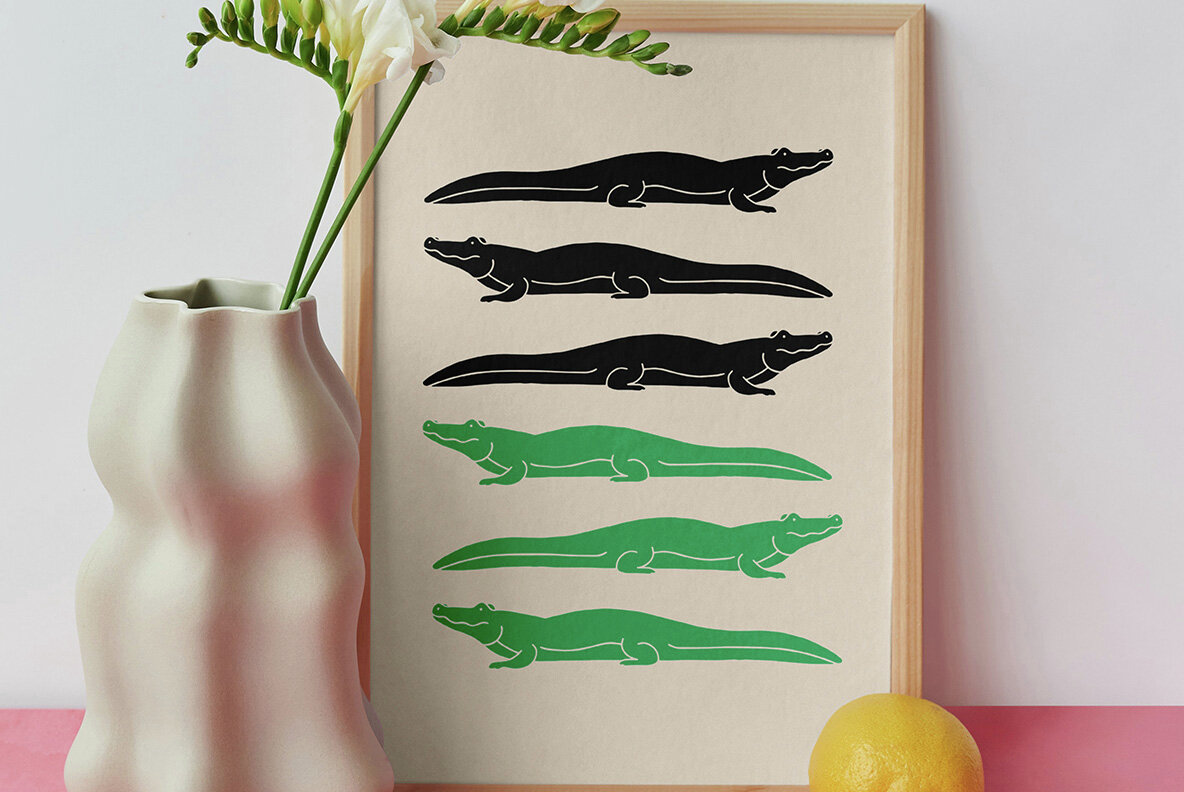 Aussie Animals Linocut Clipart 5