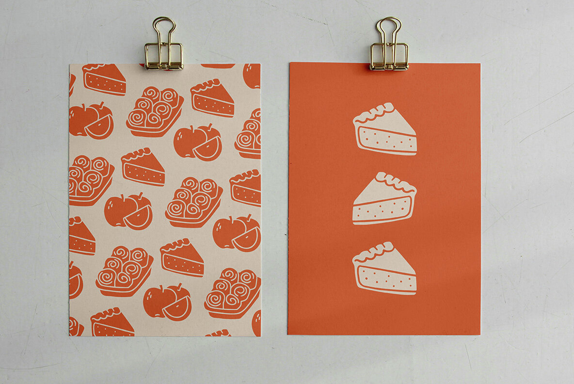 Autumn Cooking Linocut Bundle 3