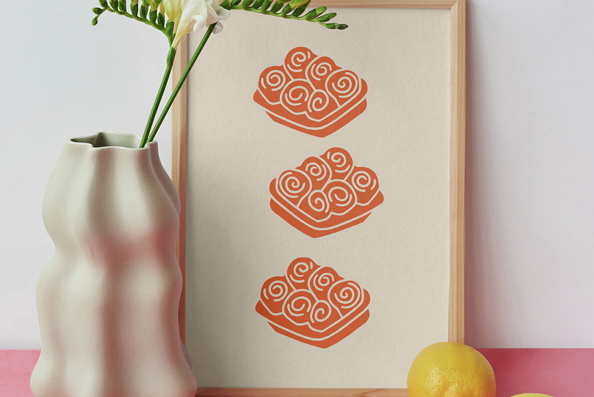 Autumn Cooking Linocut Bundle 4