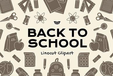 Back to School linocut Bundle