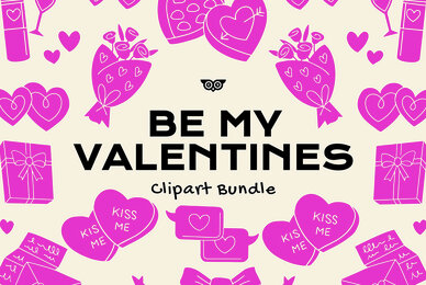 Be My Valentines Clipart Bundle