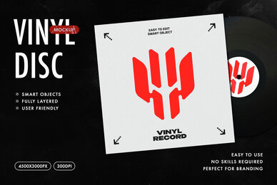 Vinyl Disc Mockup