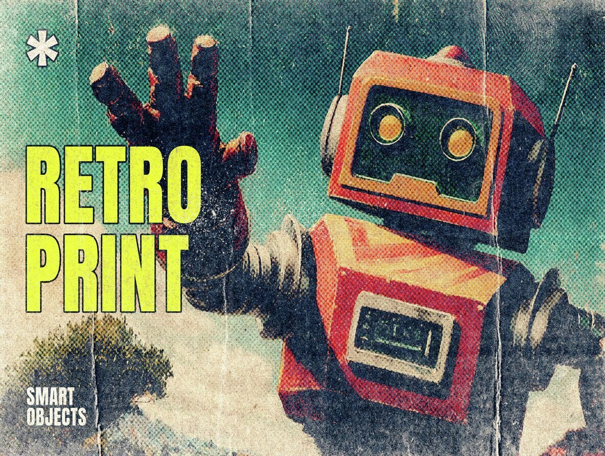 Grunge Retro Print Effect 1