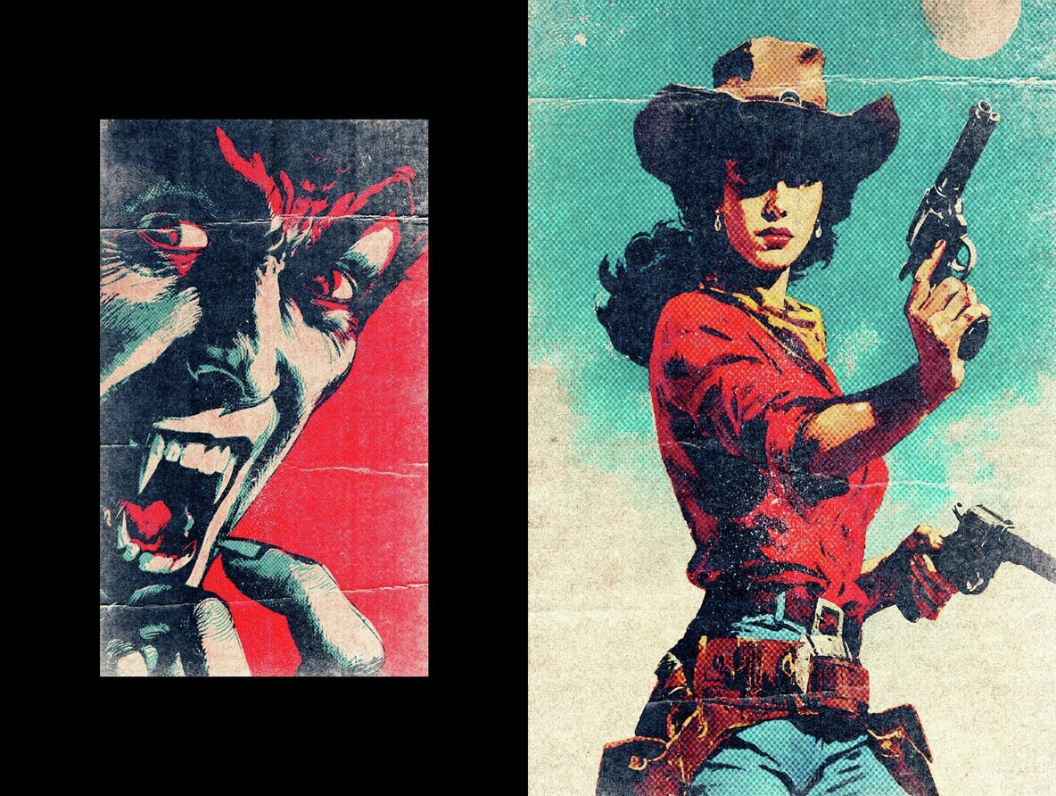 Grunge Retro Print Effect 4