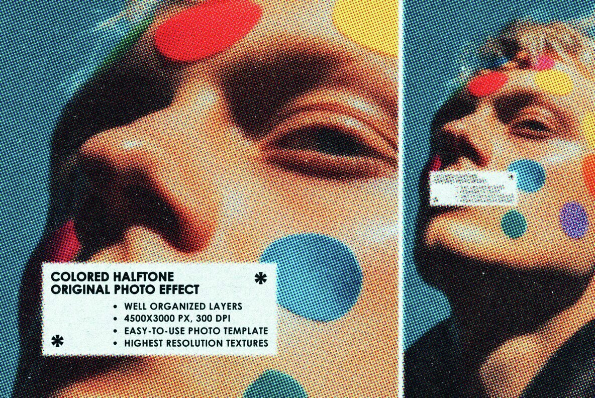 Original Zine Color Halftone Effect 1