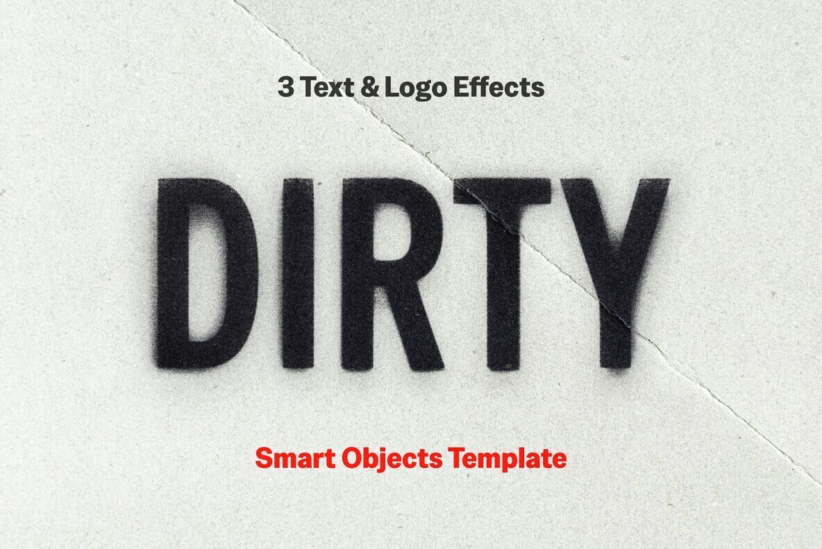 Dirty Print Text and Logo Effect 1