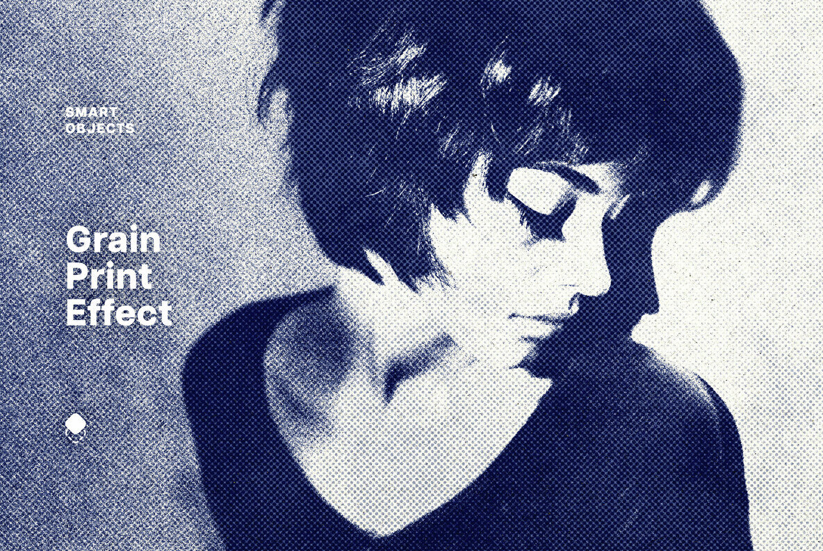 Grain Print Halftone Effect 1