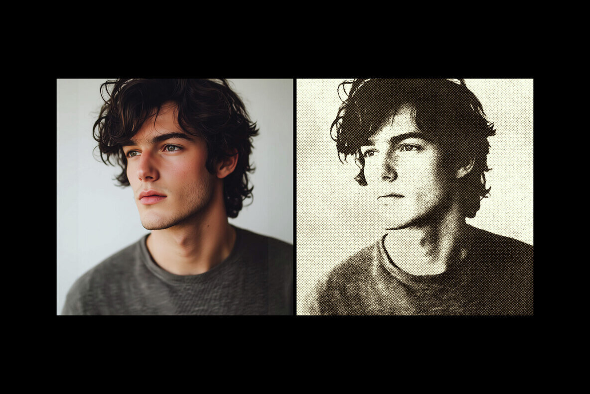 Grain Print Halftone Effect 2