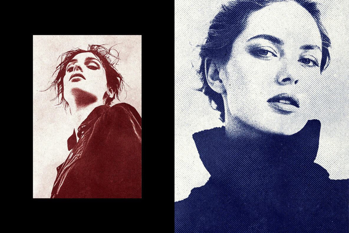 Grain Print Halftone Effect 4